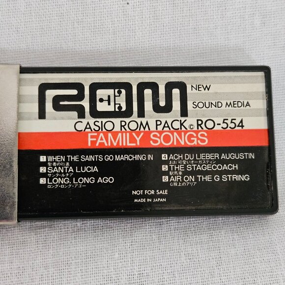 Casio ROM Pack RO-554 Family Songs – Vintage Keyboard Cartridge – Made in Japan - Picture 9 of 9